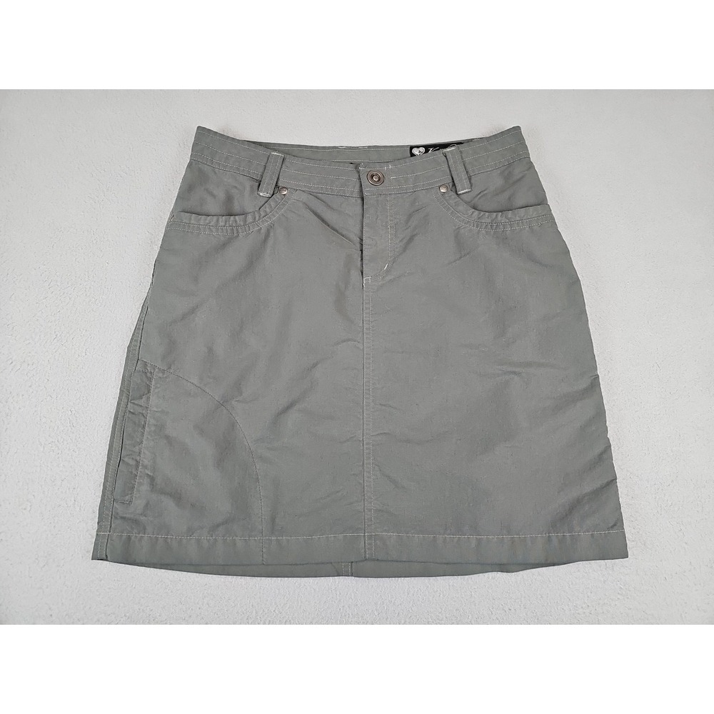 KUHL Mountain Culture Skirt Green Size 4 Nylon Cotton Hiking Trail